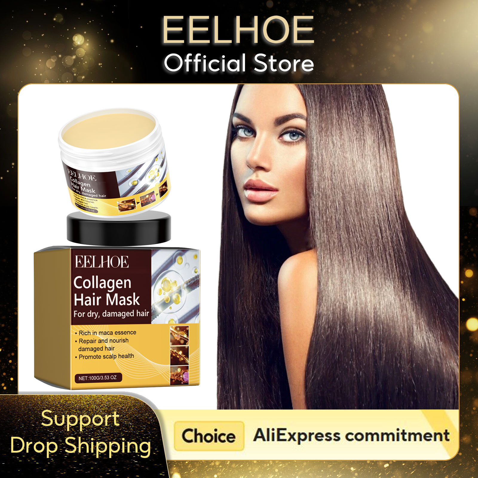 Hair Care With Protein - EELHOE コラーゲンヘアマスク 育毛ケア 非常に乾燥して傷んだ髪の修復用 ディープコンディショニング モイスチャライジングヘアマスク