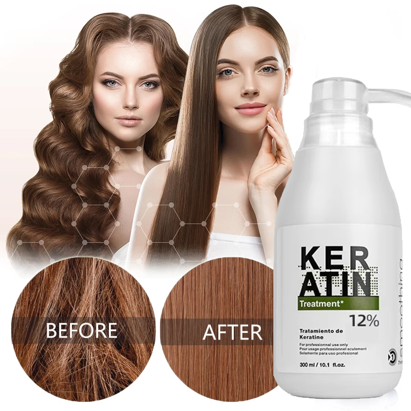 Hair Care Keratin Shampoo - ブラジルのケラチントリートメントスプレー,300 0% 5% 8% インチ,プロの顔の体育毛,サズ,12% ml