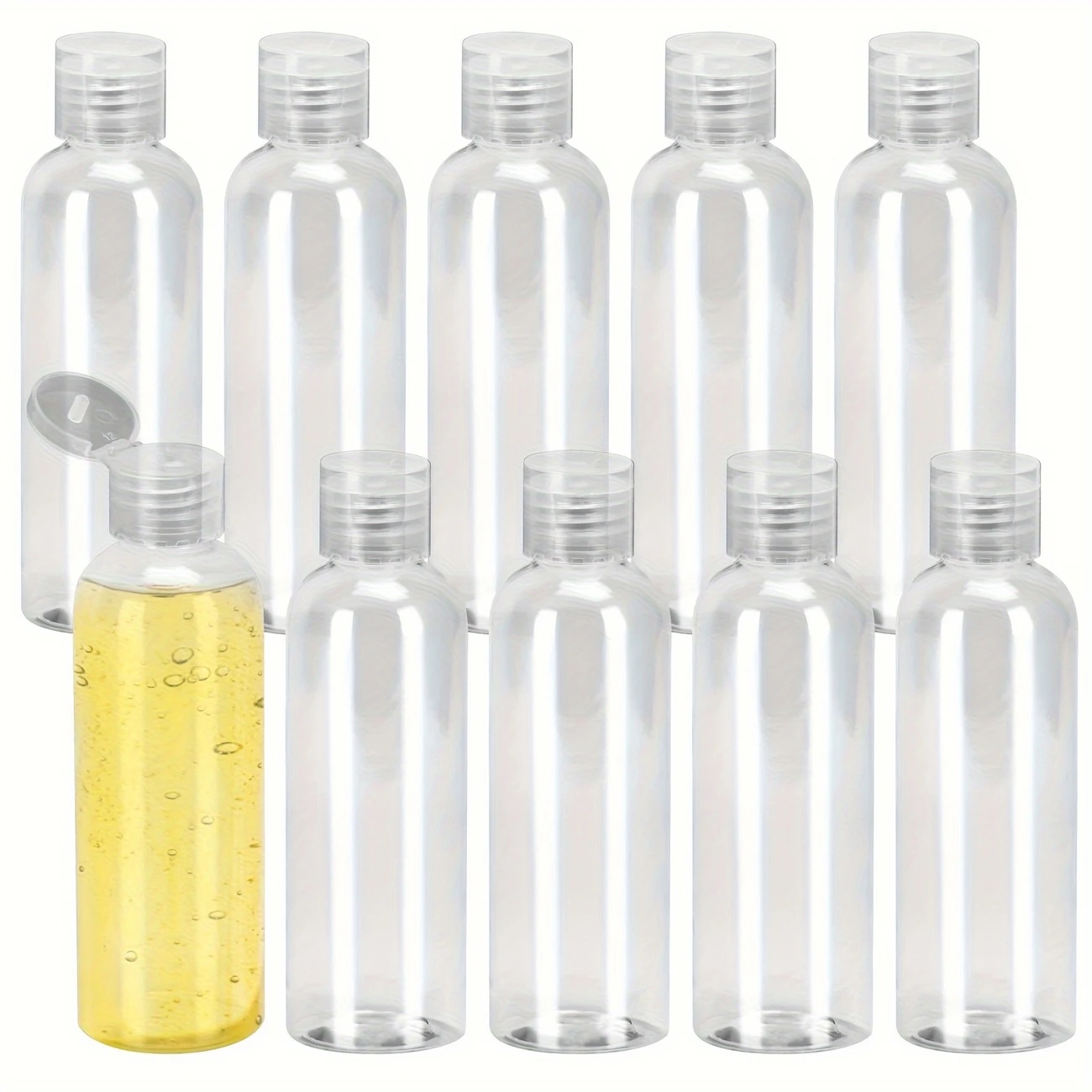 Dry Shampoo Travel - 1/3/5/10 個 50 ミリリットル 100 ミリリットルプラスチックスクイズボトルフリップトップ蓋空のローションシャンプー旅行に優しい詰め替えトイレタリー