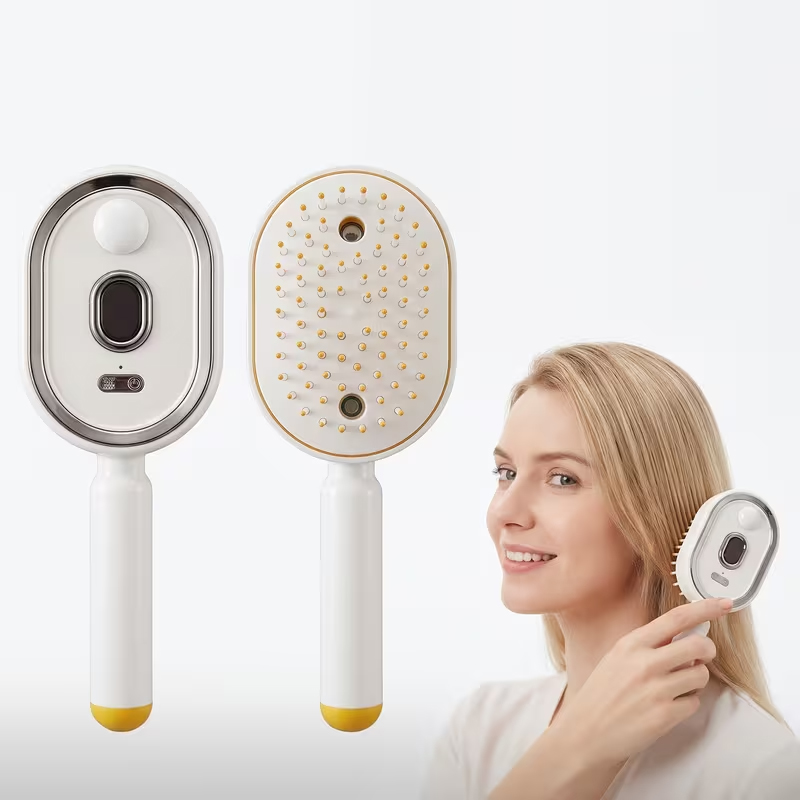 Hair Care Oil - 電動エアバッグマッサージコーム エッセンシャルオイルミスト付き ヘアケア＆もつれ解消 – セルフクリーニング、静電気防止、もつれ防止