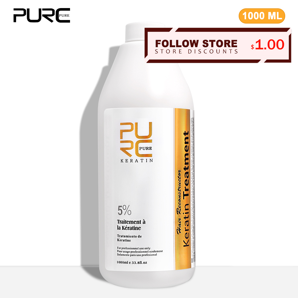 Hair Care With Protein - Purc-ブラジルのケラチントリートメントスプレー,冷蔵庫の削除,5% ml,プロのサロンケア製品,1000