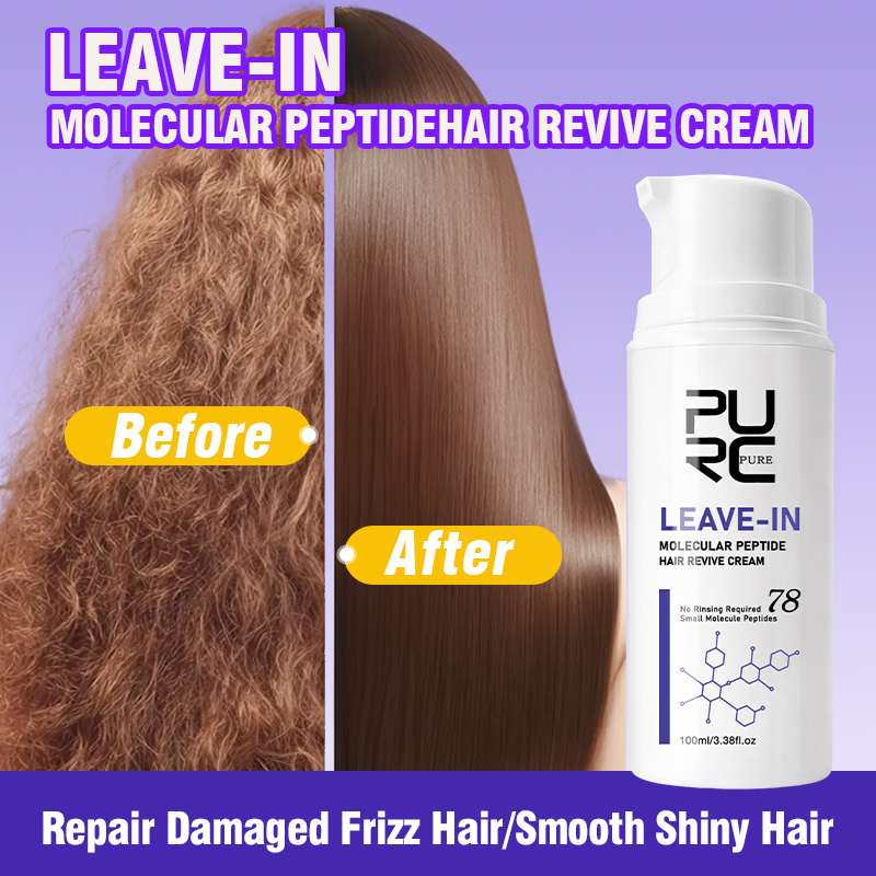Hair Care With Protein - PURC リーブイン ケラチン ヘアクリーム、ダメージヘアマスク、ヘアトリートメント、スムージング シャイン ソフトネス、ヘアケア製品