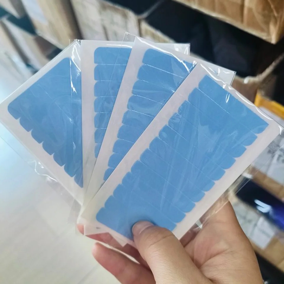 Hair Extension Tape In - ウィッグ装着キットセット：4.0*0.8cm強力防水テープ（リムーバー付き）両面交換テープ（ヘアエクステまたはウィッグ用）