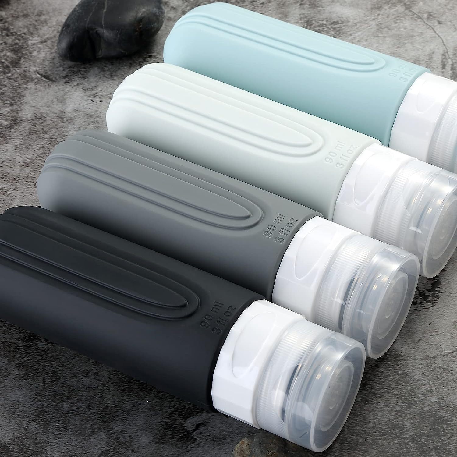 90 ミリリットル/セットシリコーン旅行化粧品ボトル空のスク - Dry Shampoo Travel のレビューと価格