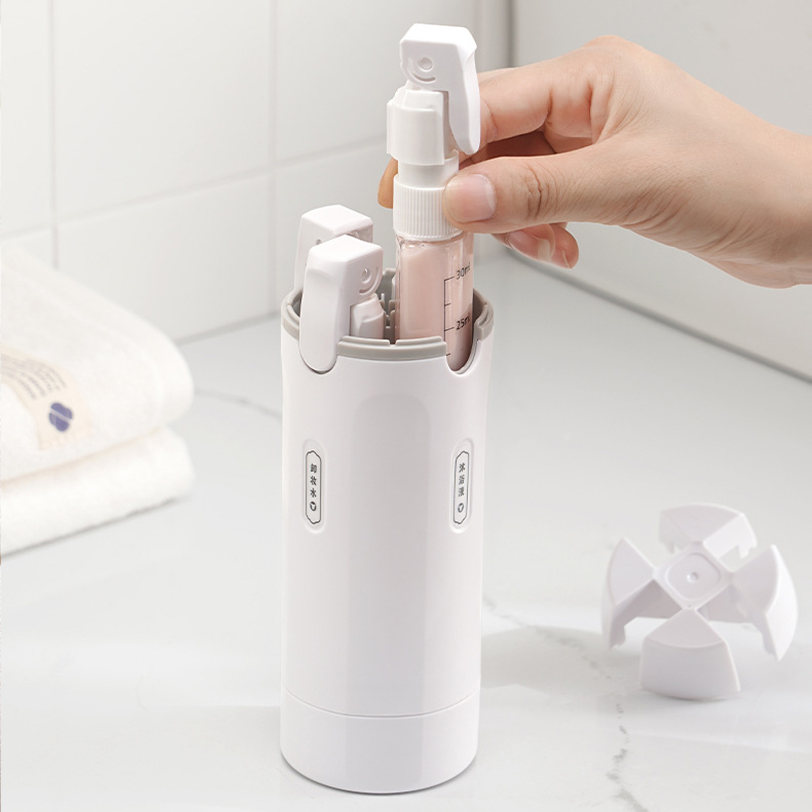 4-in-1トラベル液体ディスペンサー分割ボトルシステム シ - Dry Shampoo Travel のレビューと価格