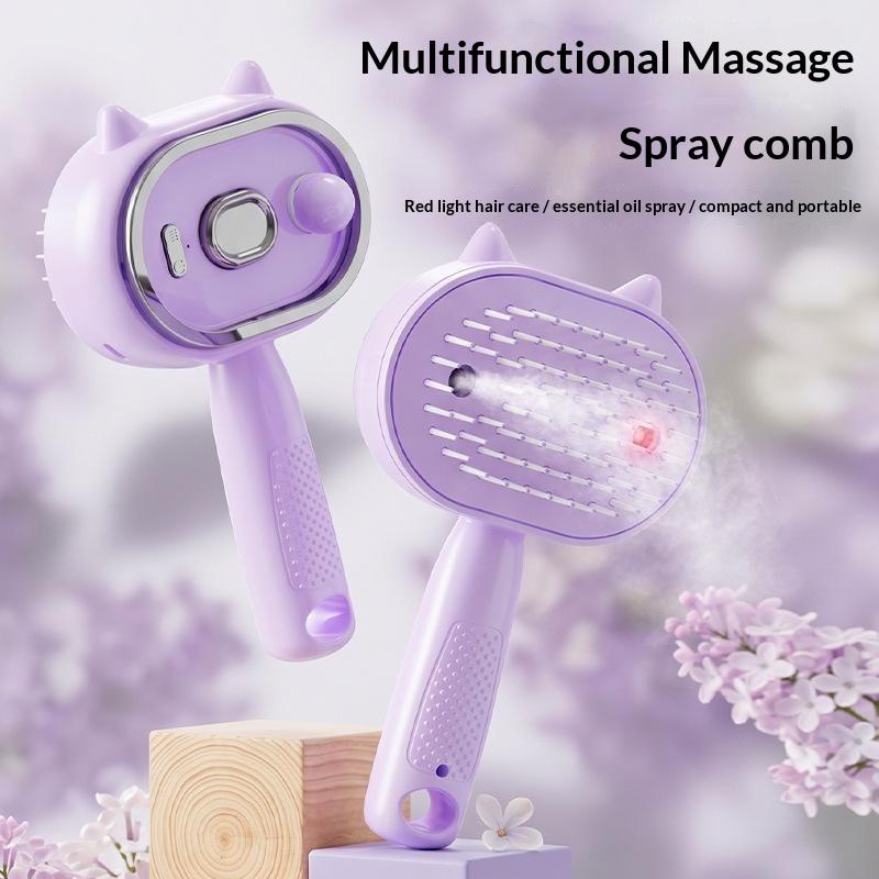1個入り 可愛い猫耳電動スプレーヘアブラシ 赤色ライトヘアケ - Hair Care Oil のレビューと価格