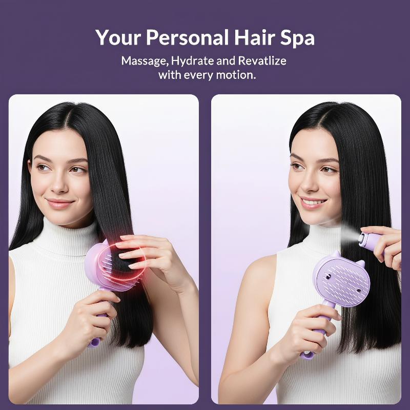 1個入り 可愛い猫耳電動スプレーヘアブラシ 赤色ライトヘアケ - Hair Care Oil のレビューと価格