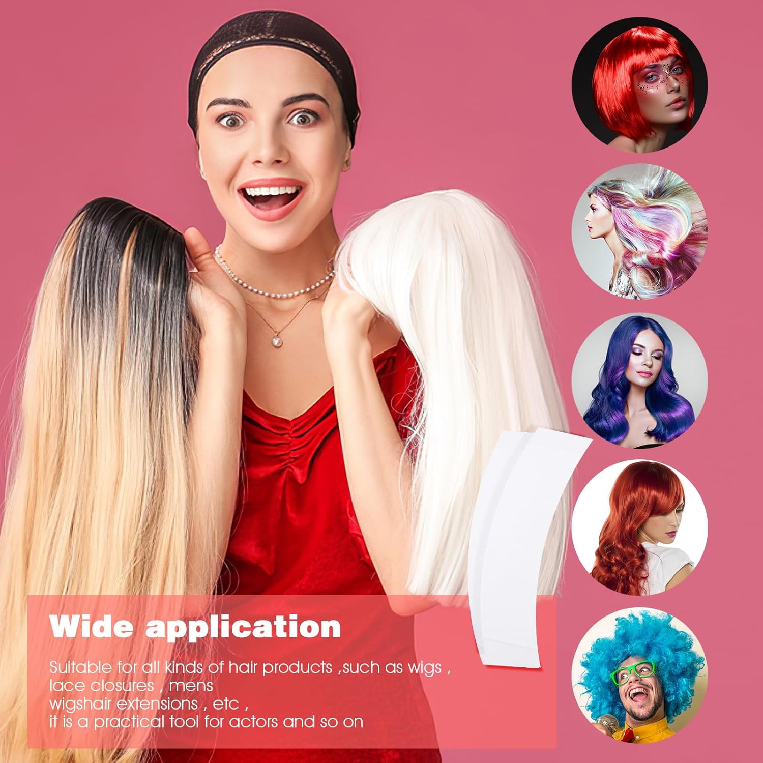 レースフロントウィッグ用ウィッグテープ36個 - ヘアピース - Hair Extension Tape In のレビューと価格
