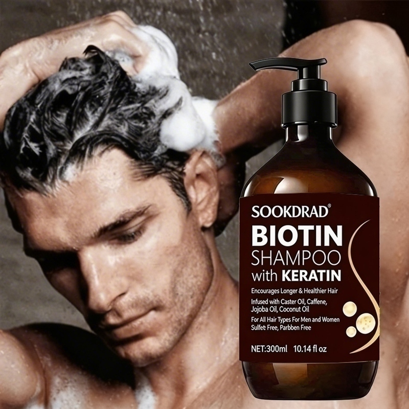 ビオチン ケラチン ヘアシャンプー、大容量 300ml、優し - Hair Care Keratin Shampoo のレビューと価格