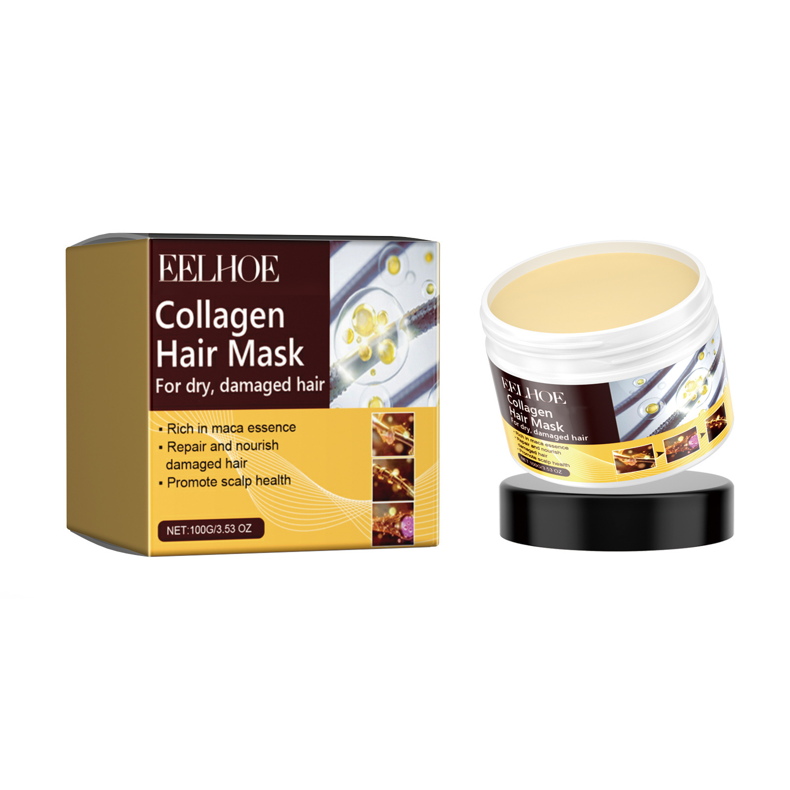EELHOE コラーゲンヘアマスク 育毛ケア 非常に乾燥して - Hair Care With Protein のレビューと価格