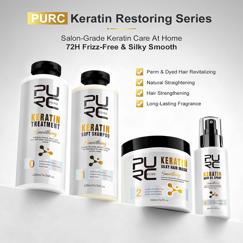 PURC ケラチントリートメント ヘアケアセット ストレート - Hair Care Keratin Shampoo のレビューと価格