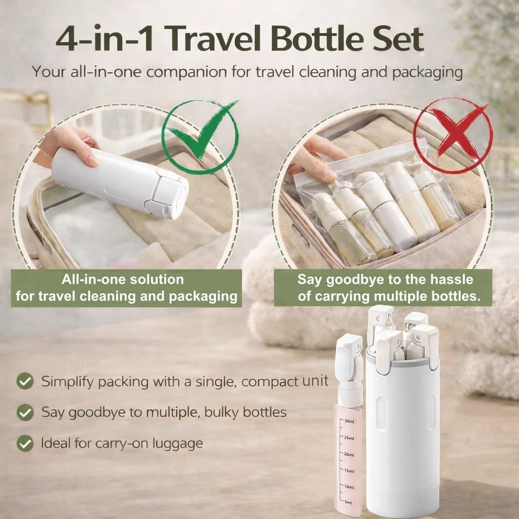 4 in 1トラベルディスペンサー 携帯用トラベルボトル 漏 - Dry Shampoo Travel のレビューと価格