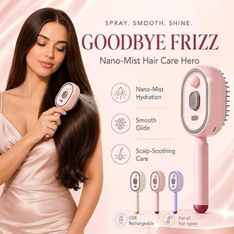 電動エアバッグマッサージコーム エッセンシャルオイルミスト付 - Hair Care Oil のレビューと価格