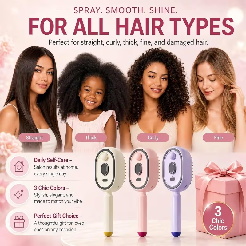 電動エアバッグマッサージコーム エッセンシャルオイルミスト付 - Hair Care Oil のレビューと価格