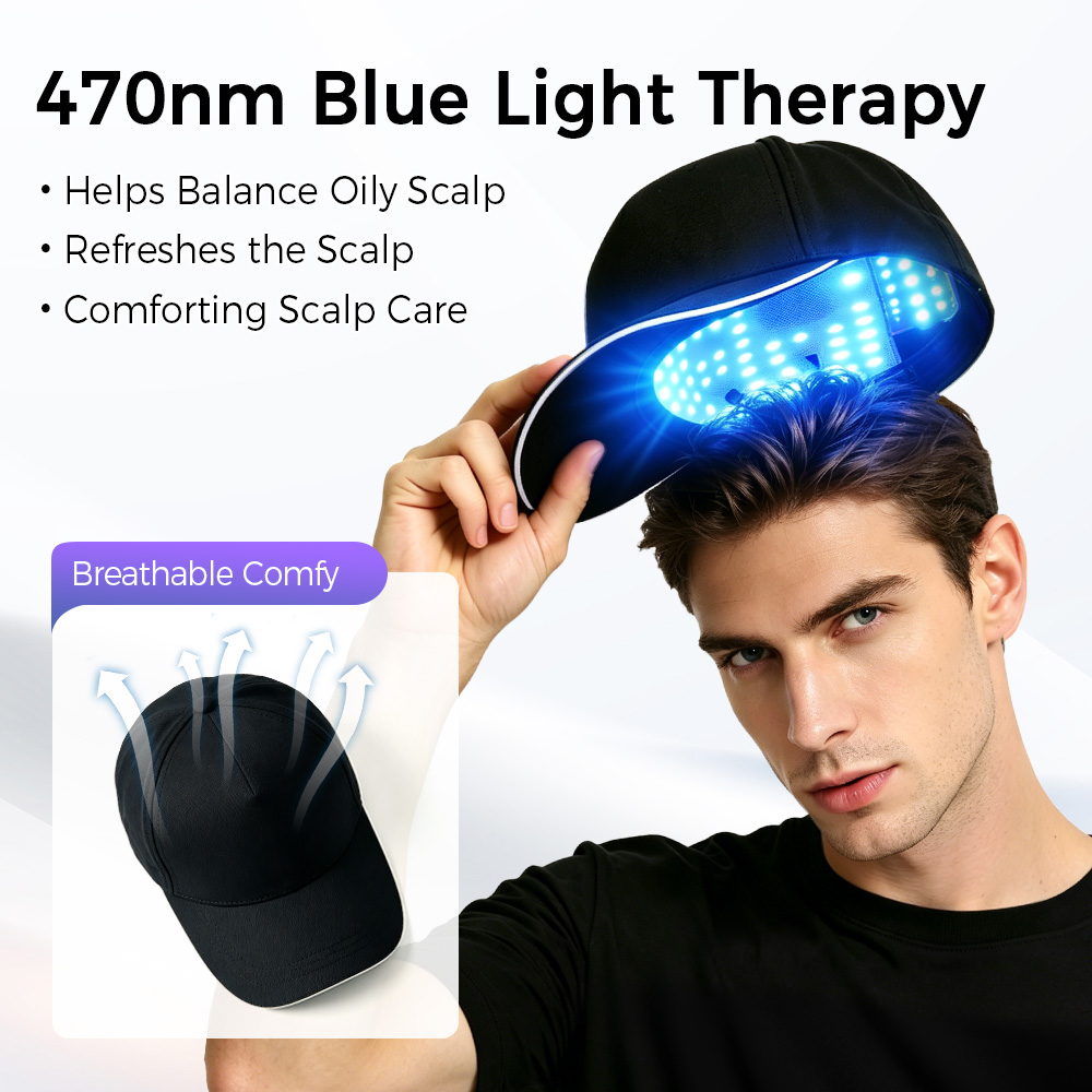 LED育毛キャップ 赤青光線療法帽子 630nm 470nm - Hair Care With Protein のレビューと価格